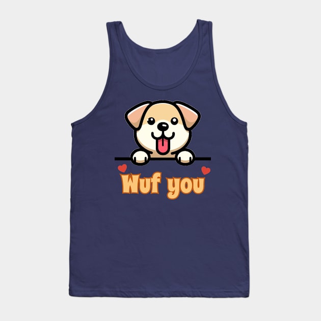 Wuf You - Puppy Love Tank Top by The Artful Barker